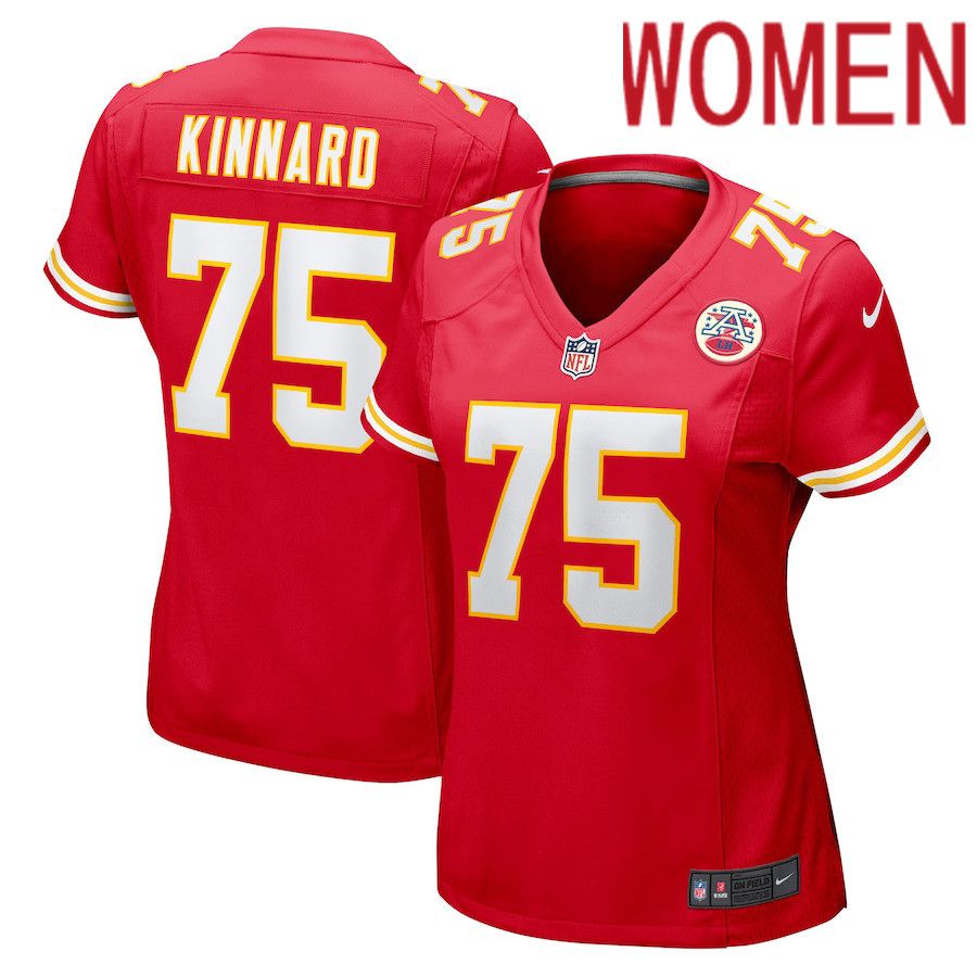 Women Kansas City Chiefs 75 Darian Kinnard Nike Red Game Player NFL Jersey
